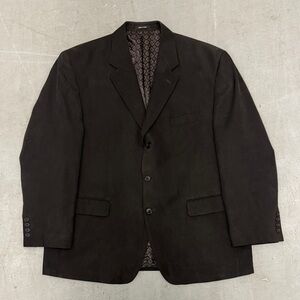 Ralph Lauren Black Single-Breasted Suede Sport Coat